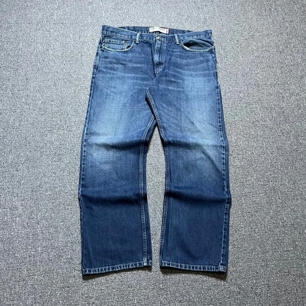 Levis 514 Slim Straight Jeans 38x30 Blue Denim Medium Wash Mens Pants